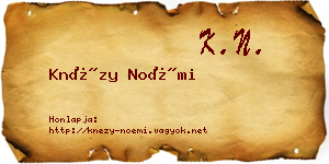 Knézy Noémi névjegykártya